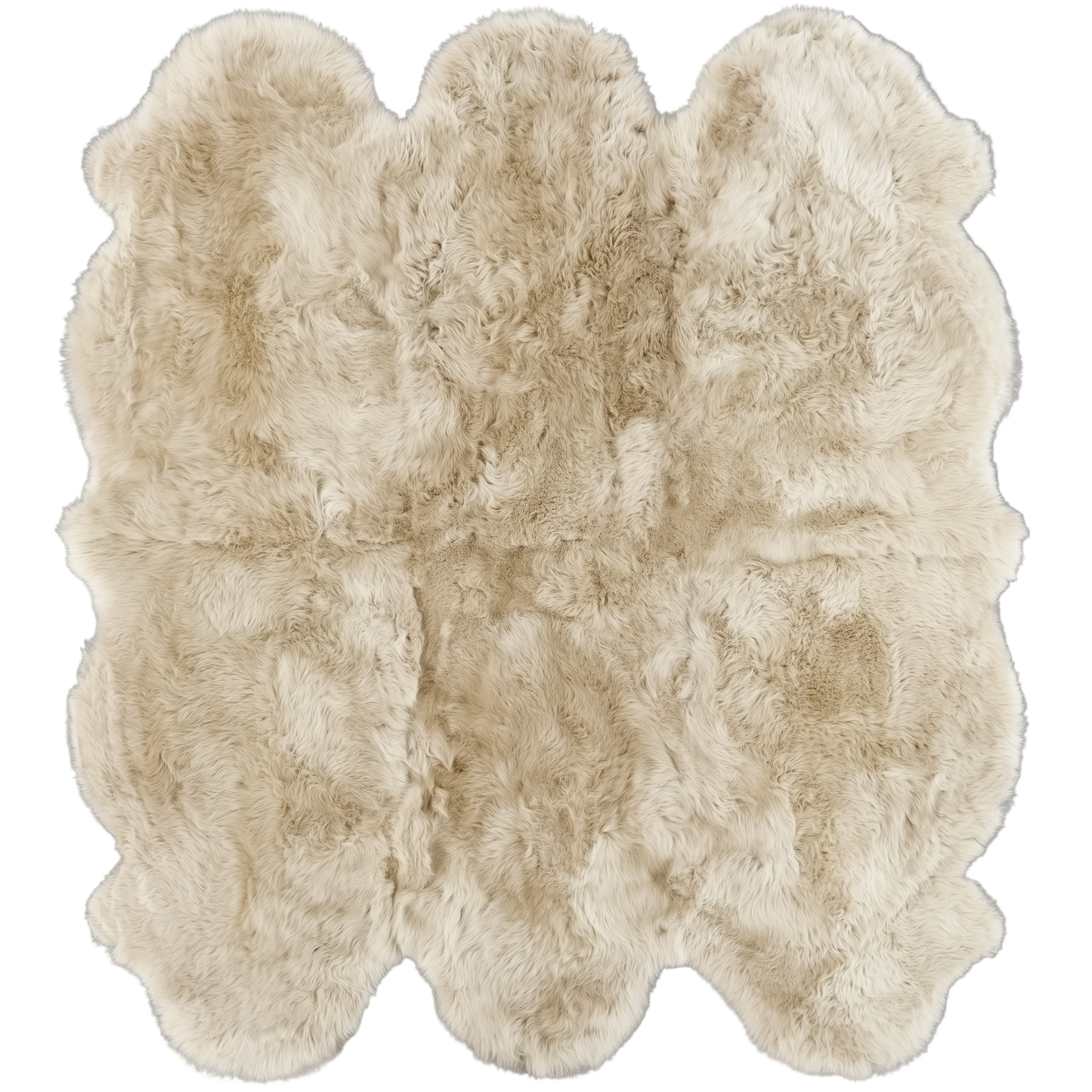 Natural Premium New Zealand Sheepskin Rug & Throw, Sexto, L180 x W150 cm (3 Colours)