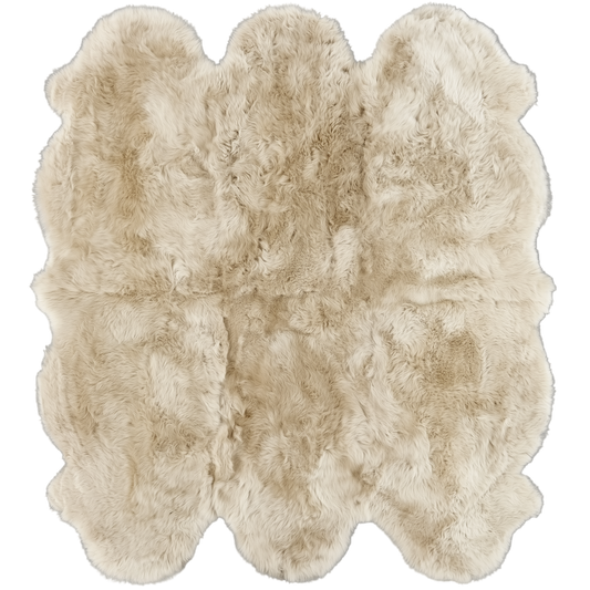 Natural Premium New Zealand Sheepskin Rug & Throw, Sexto, W180 x L180 cm (3 Colours)