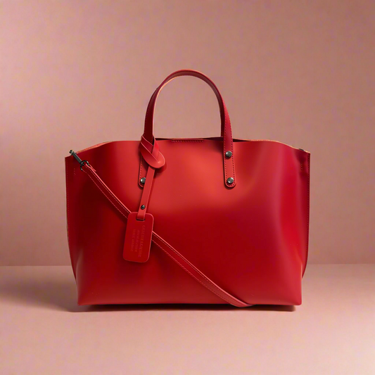 Maxime Large Leather Handbag with Shoulder Strap by Clemés (5 Colours)