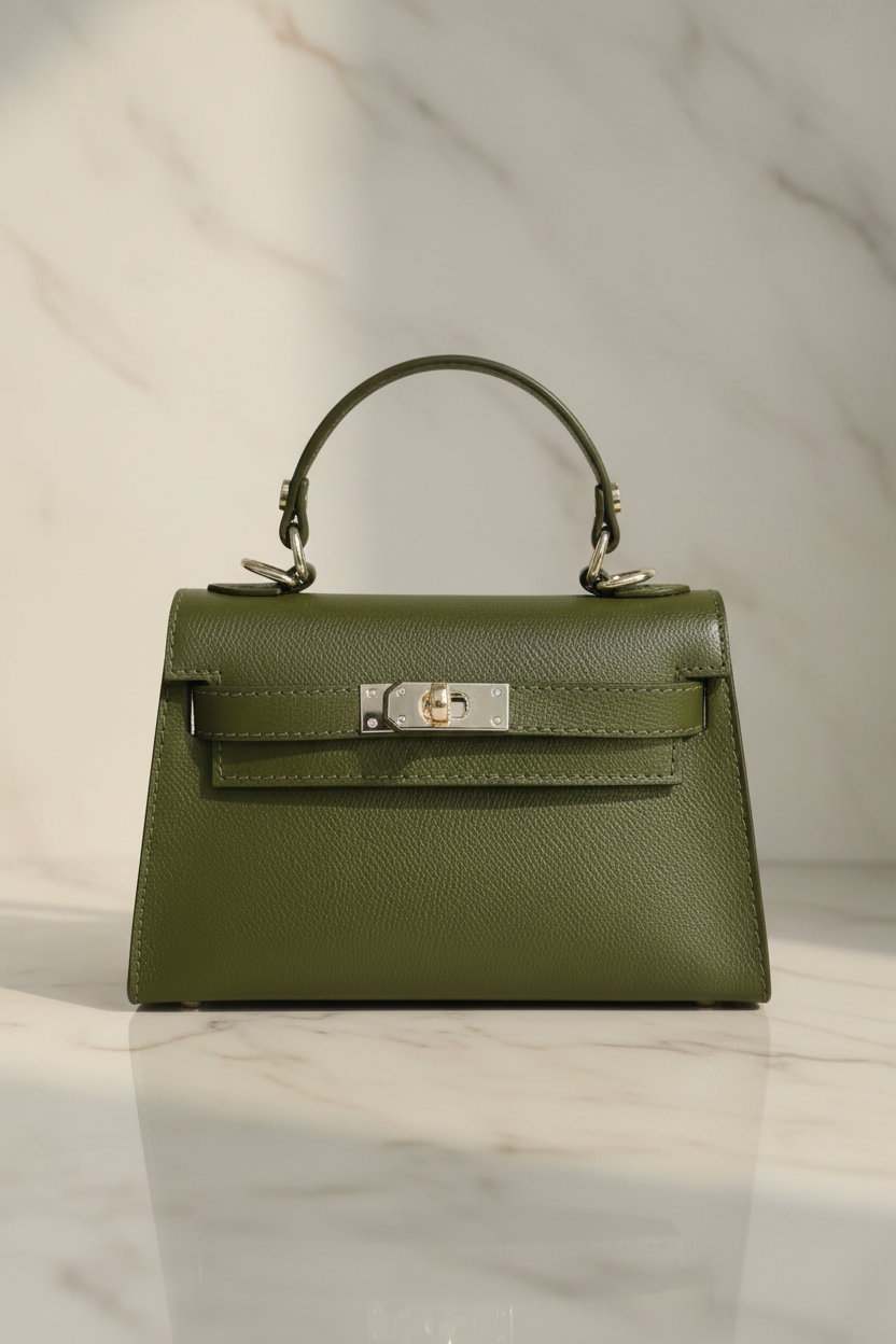 The Mini Kelly-Inspired Epsom Leather Handbag by Clemés
