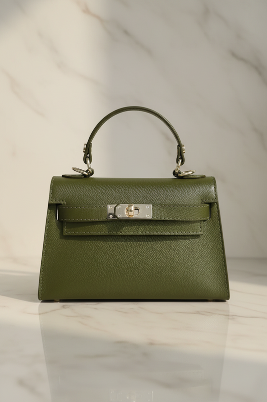 The Mini Kelly-Inspired Epsom Leather Handbag by Clemés