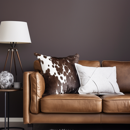 Genuine Cowhide Cushion, Brown