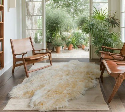 Natural Premium New Zealand Sheepskin Rug, Quad (5 Colours)
