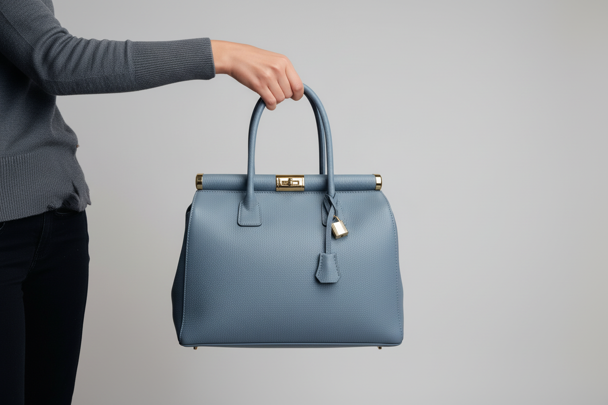 Flavia Structured Pebble Leather Women's Handbag with Shoulder Strap by Clemés (4 Colours)