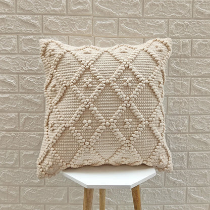Atlas Diamond Natural Wool Cushion 50 x 50 cm