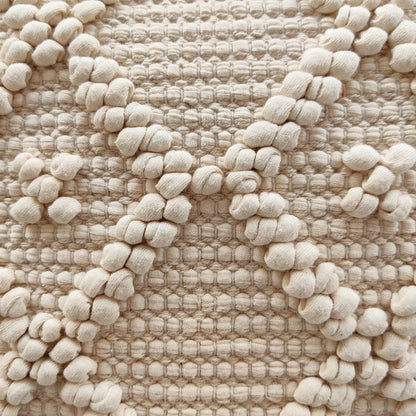 Atlas Diamond Natural Wool Cushion 50 x 50 cm