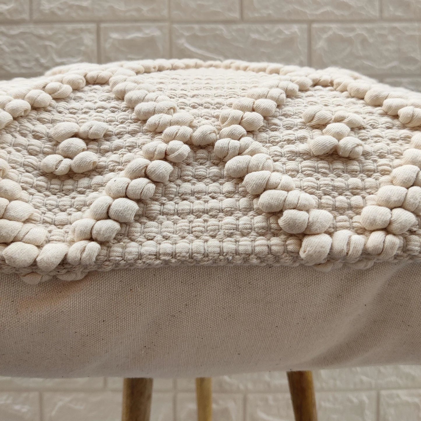 Atlas Diamond Natural Wool Cushion 50 x 50 cm