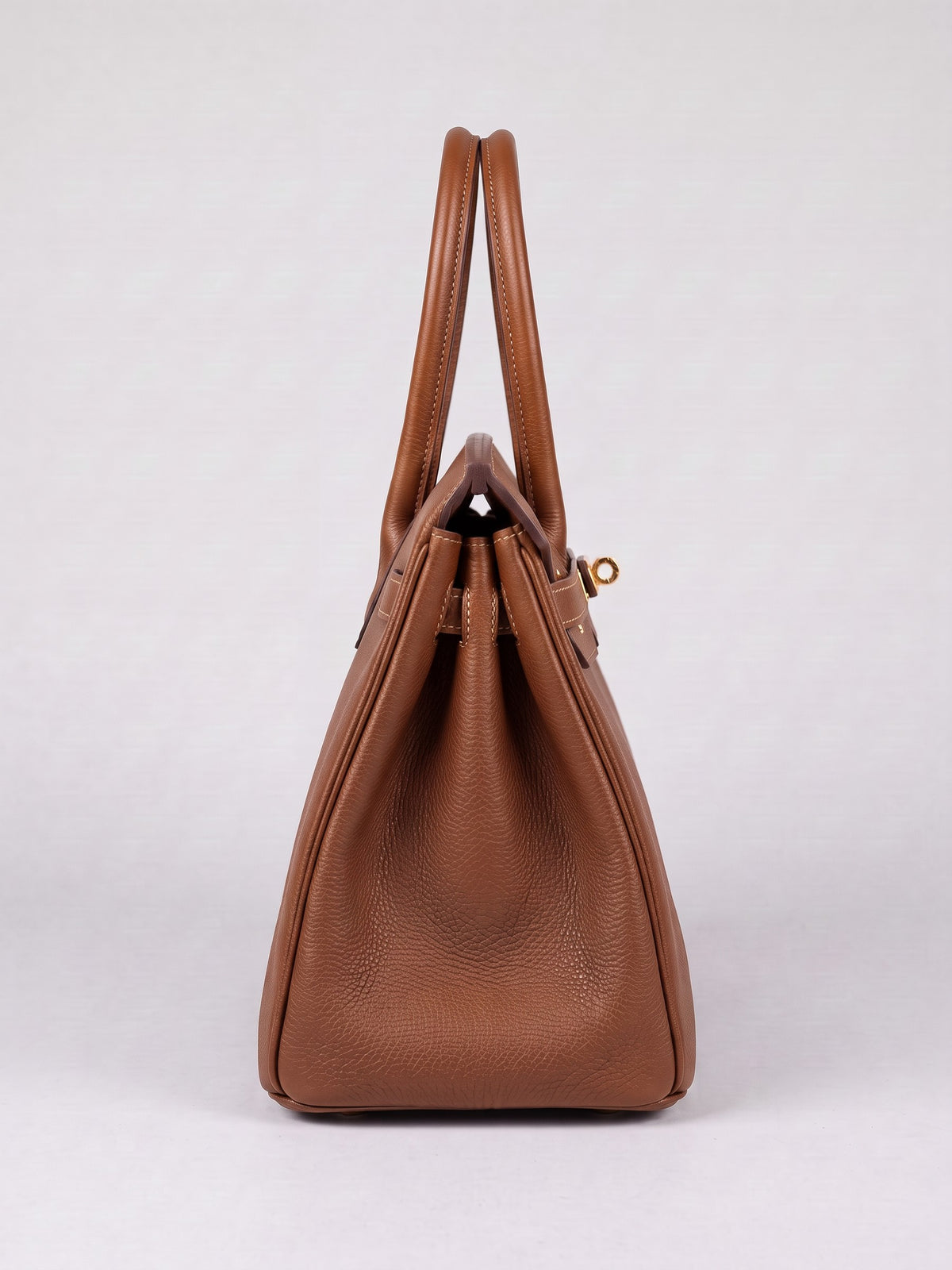 Letizia Cognac Calfskin Bag by Clemés – side view