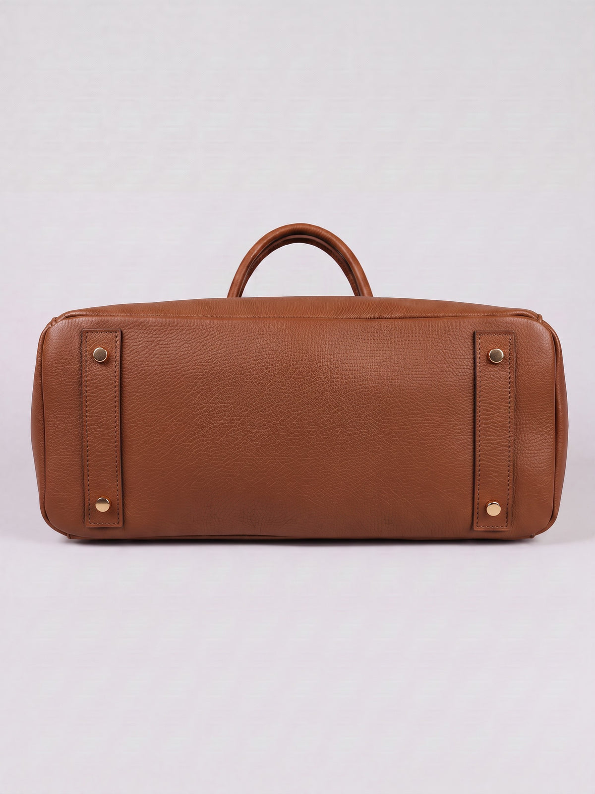 Letizia Cognac Calfskin Bag by Clemés – base of the bag