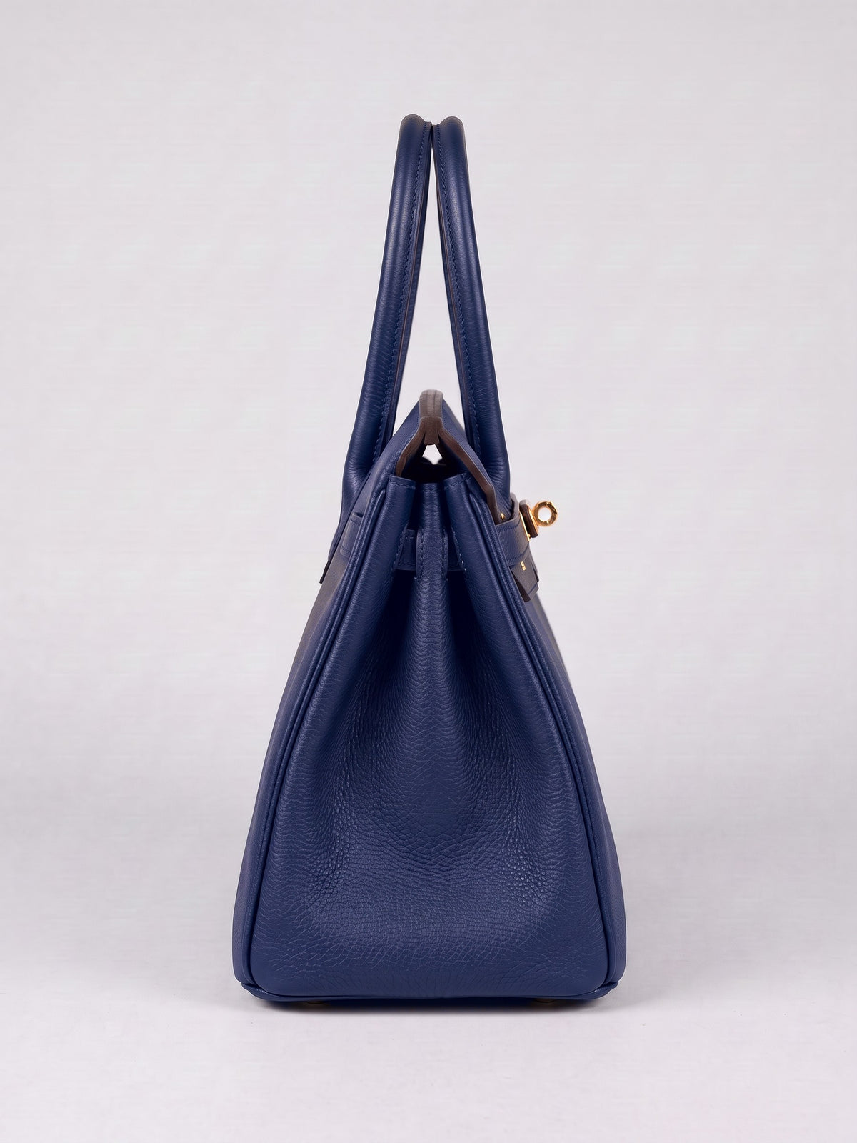 Letizia Navy Calfskin Bag by Clemés – side view