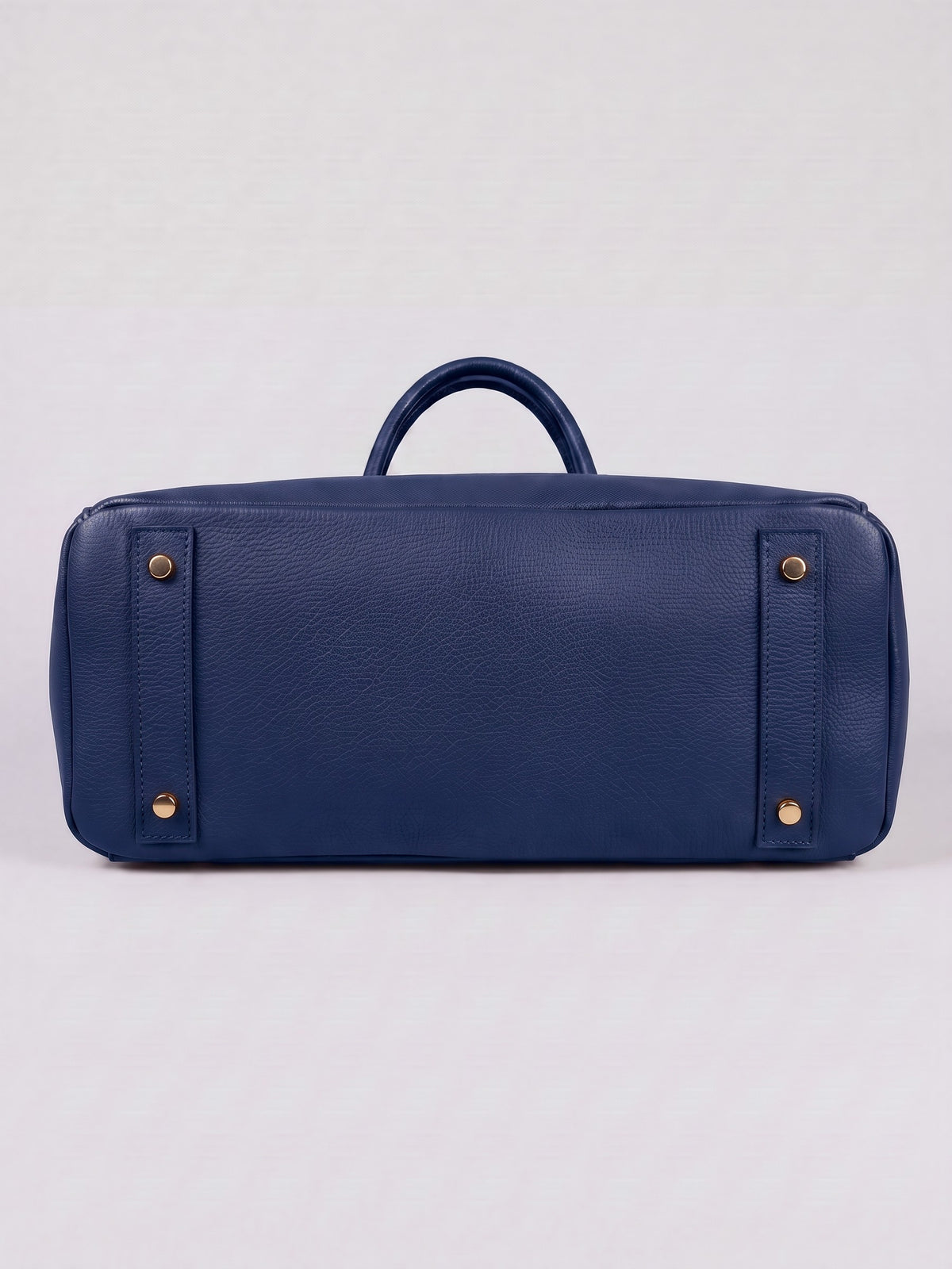 Letizia Navy Calfskin Bag by Clemés – base of the bag