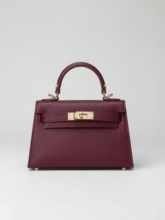 The Mini Kelly-Inspired Epsom Leather Handbag by Clemés