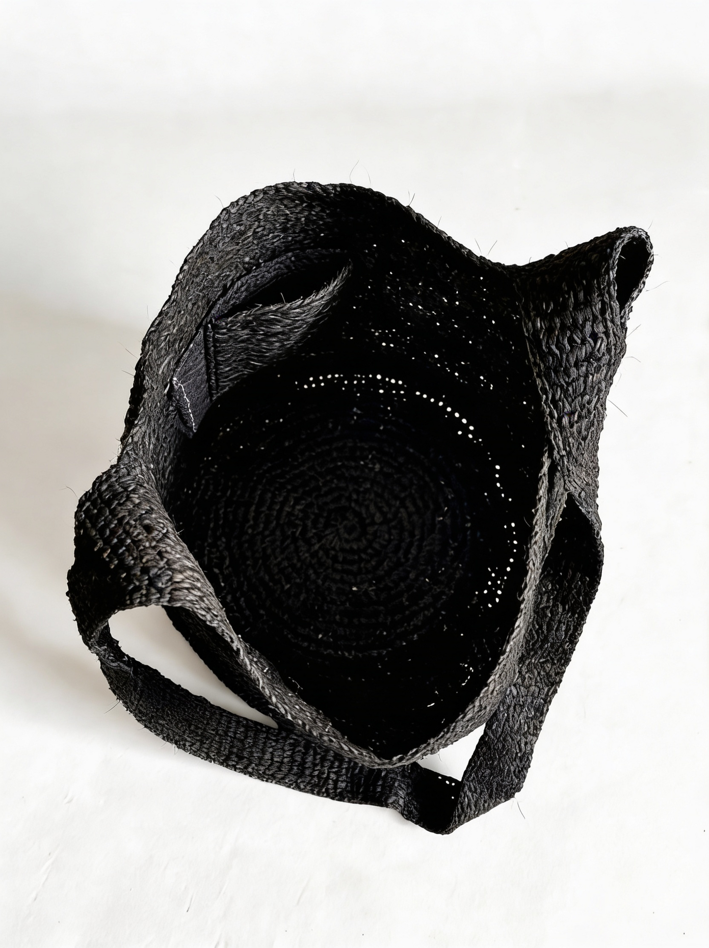 Fleurine Raffia Crossbody Basket by Clemés, Black