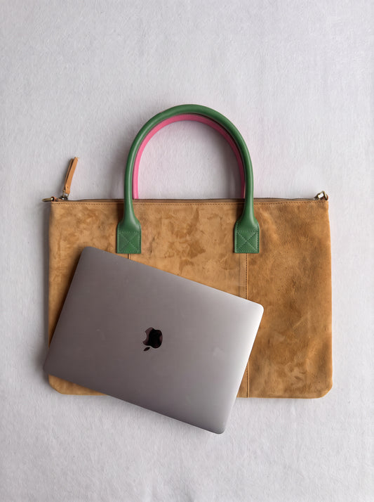 Milano Suede Bag, Tan, by Clemés