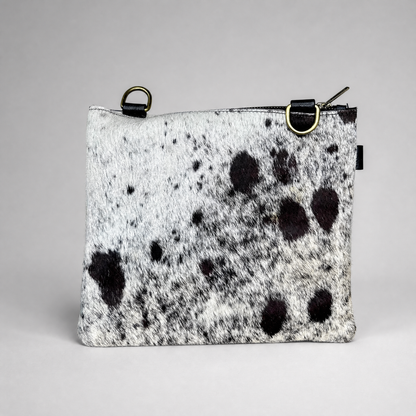 Natural Cowhide Double-Sided Crossbody Bag, Medium (23 x 21 cm)