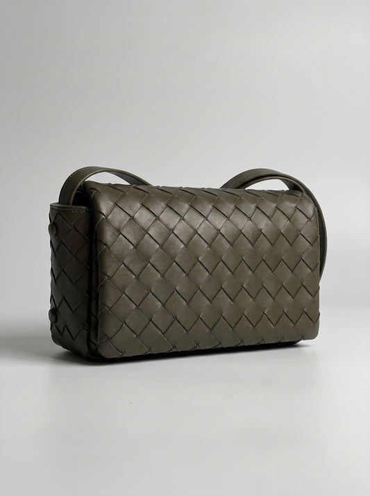 Elettra Woven Leather Crossbody Bag by Clemés