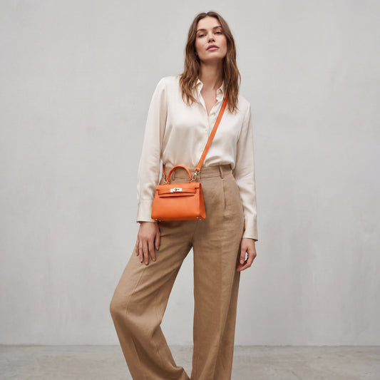 The Mini Kelly Leather Handbag Reimagined by Clemés (14 Colours)