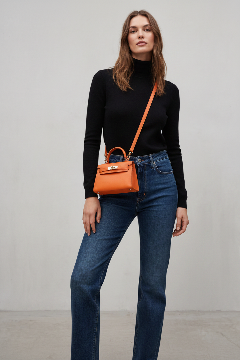 The Mini Kelly Leather Handbag Reimagined by Clemés (20 Colours)
