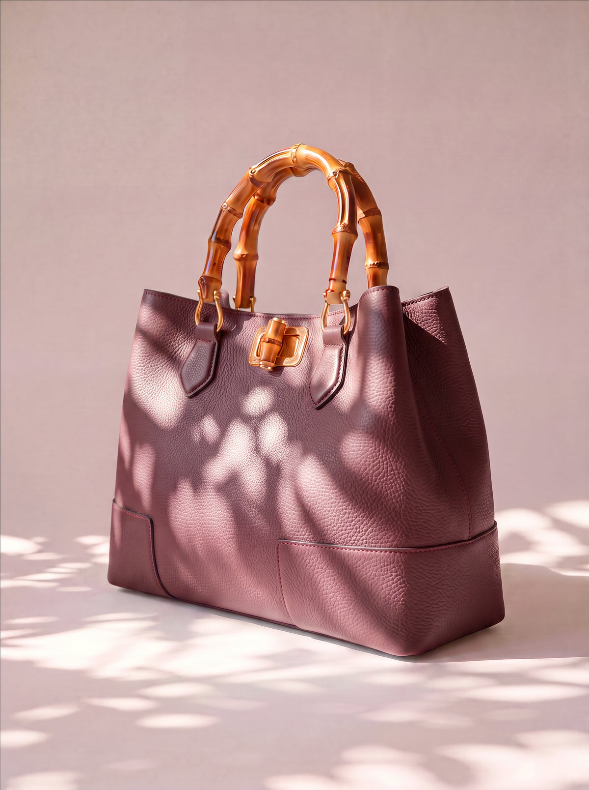 Ginevra Bamboo-Handle Leather Bag by Clemés
