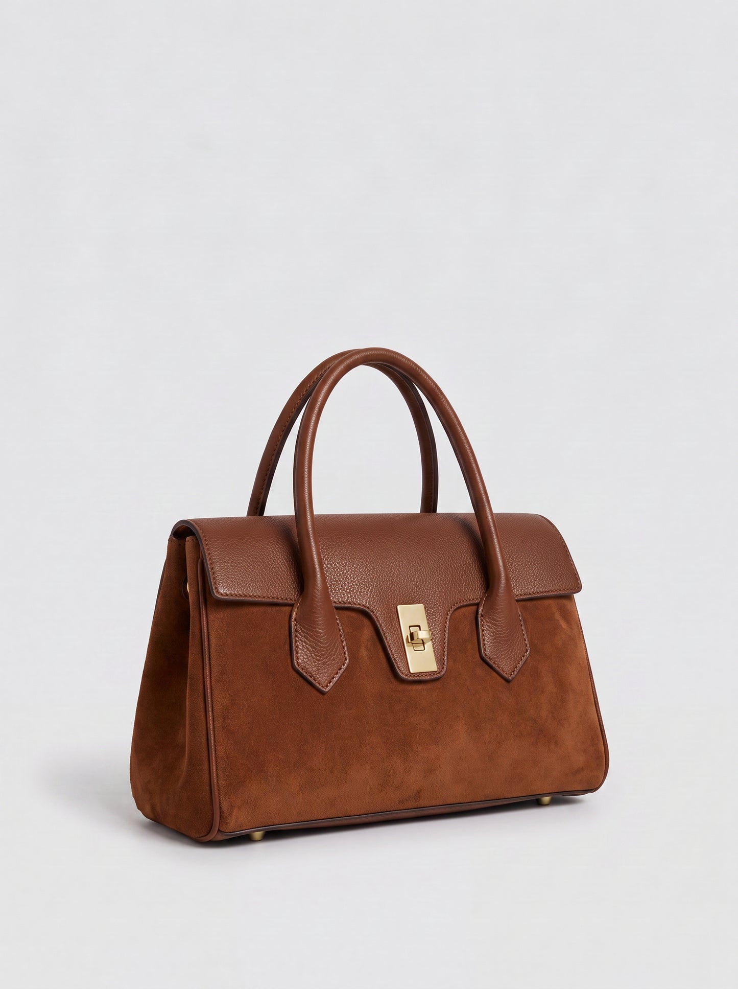 Nina Suede & Leather Satchel Bag by Clemés