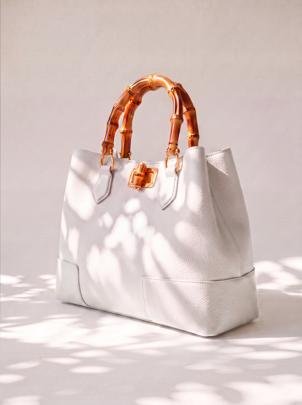 Ginevra Bamboo-Handle Leather Bag by Clemés