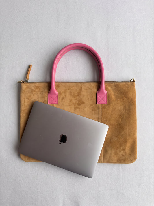 Milano Suede Bag, Tan, by Clemés