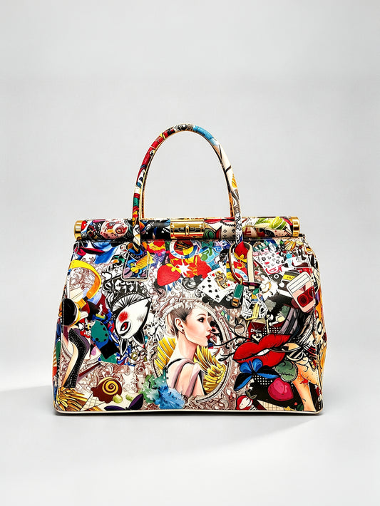 Dalia Vogue Leather Top-Handle Bag by Clemés