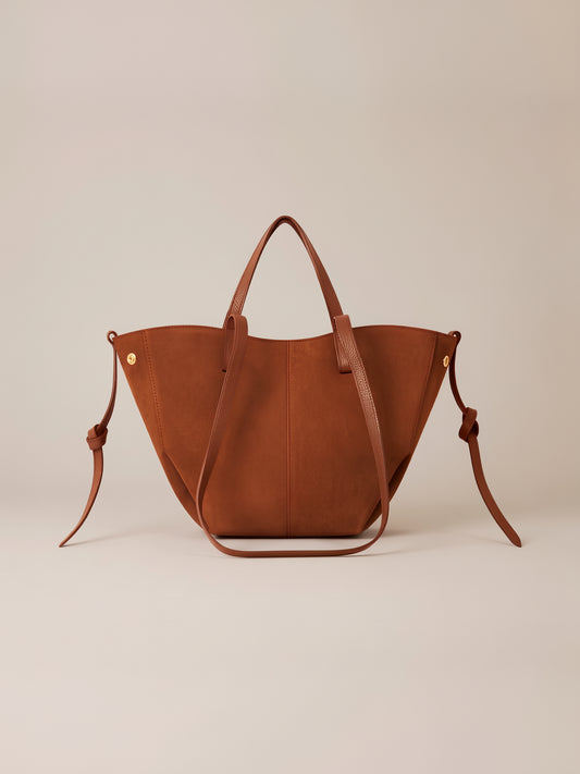 Liviana Midi Suede & Leather Tote Bag by Clemés