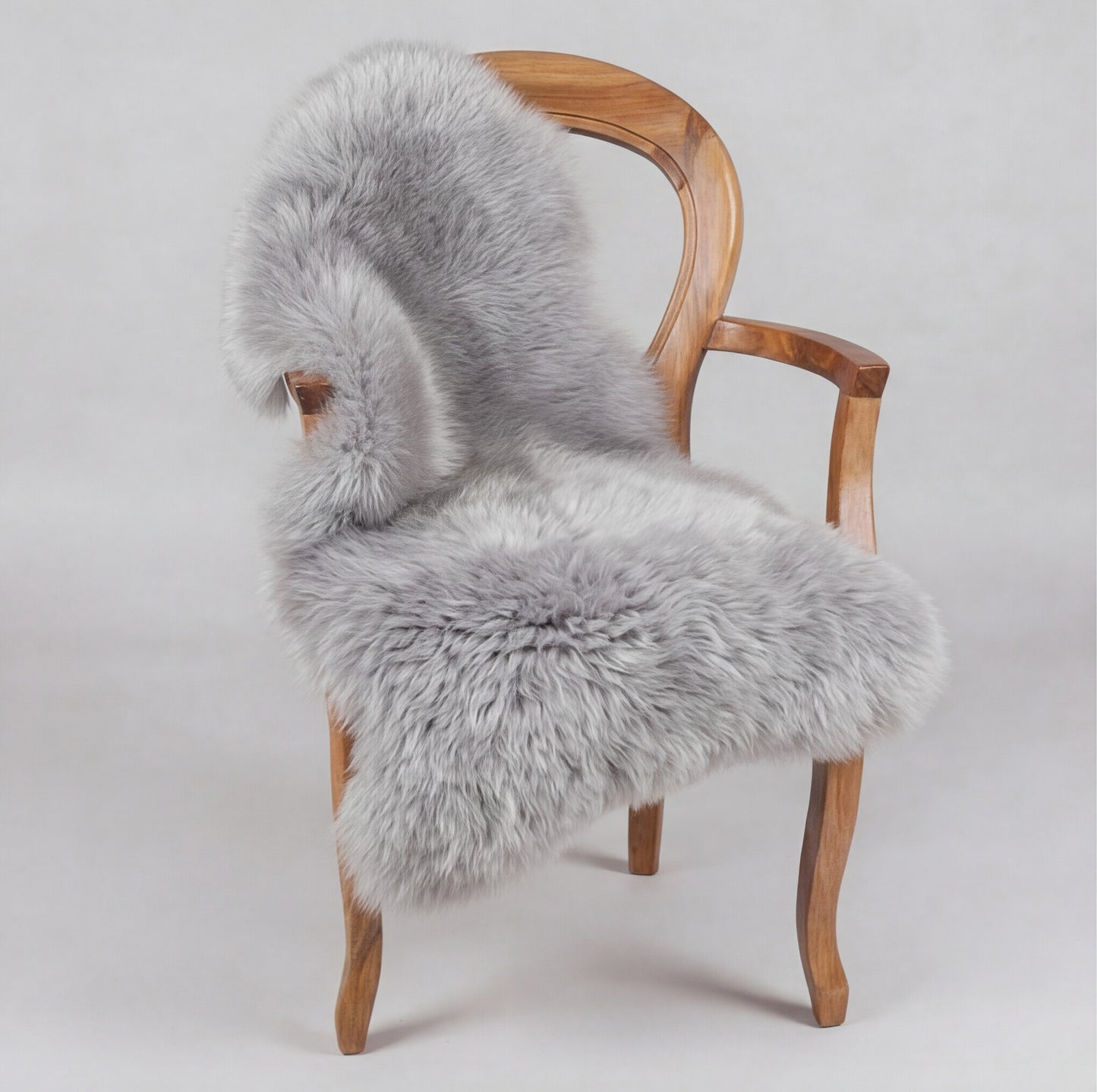 Single X-Large Premium Sheepskin Rug & Throw (W65 x L100 cm), Silver