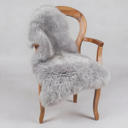 Single X-Large Premium Sheepskin Rug & Throw (W65 x L100 cm), Silver