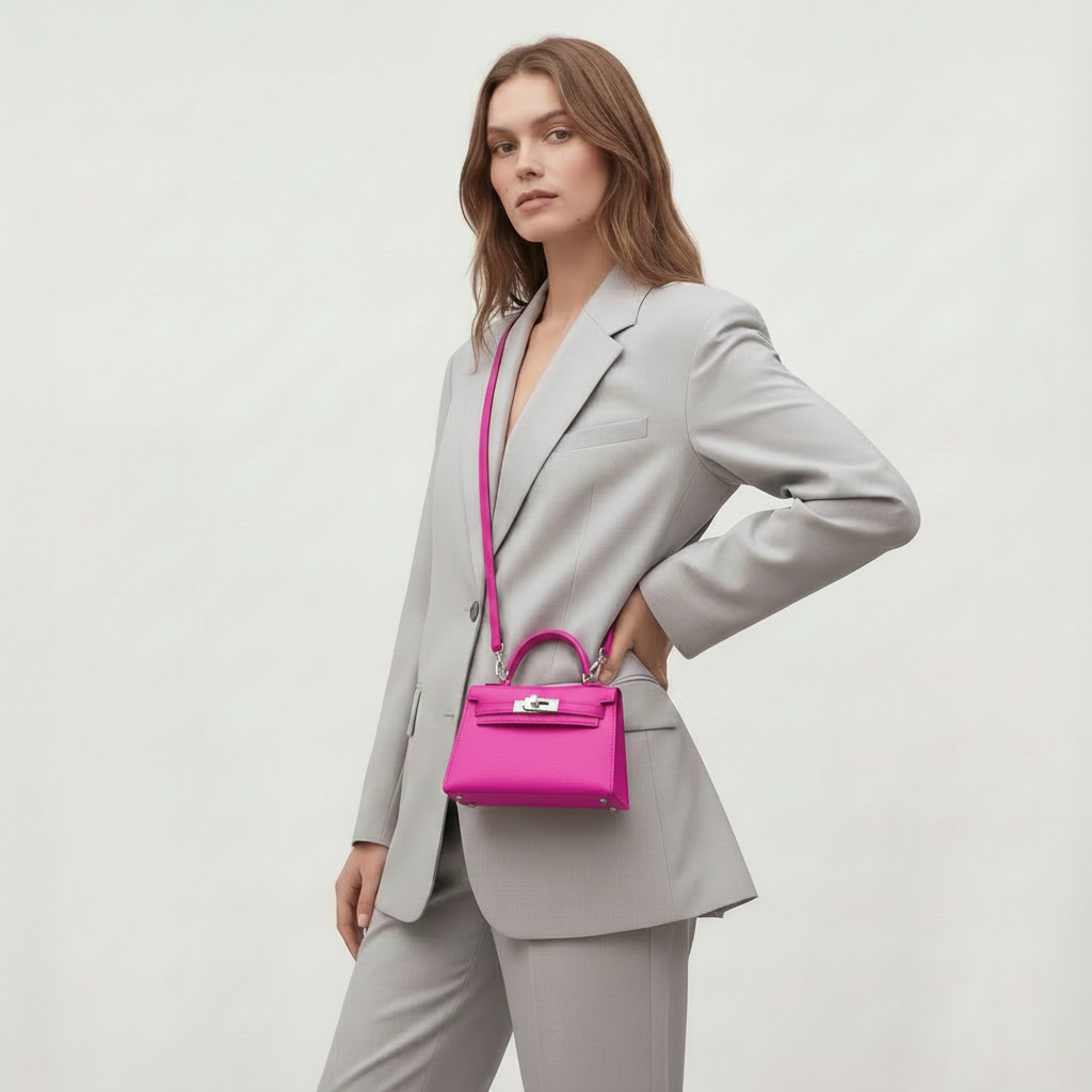 The Mini Kelly Leather Handbag Reimagined by Clemés (20 Colours)