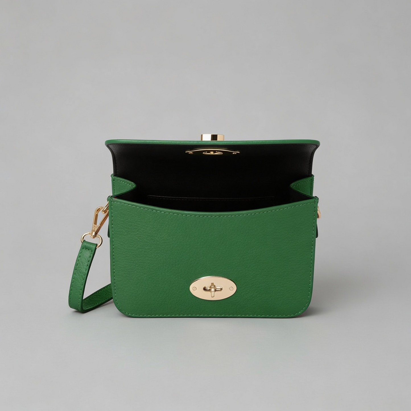 Chiara Genuine Leather Crossbody Bag with Metal Clasp by Clemés