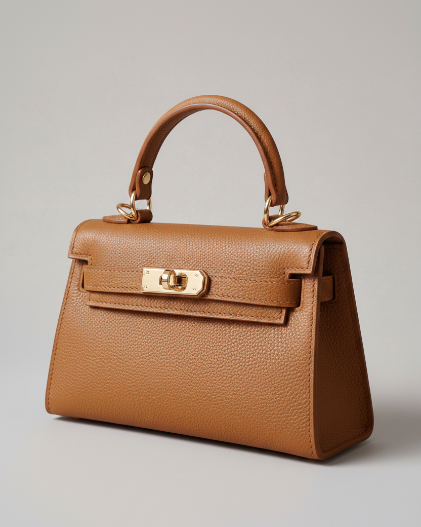 The Mini Kelly-Inspired Epsom Leather Handbag by Clemés