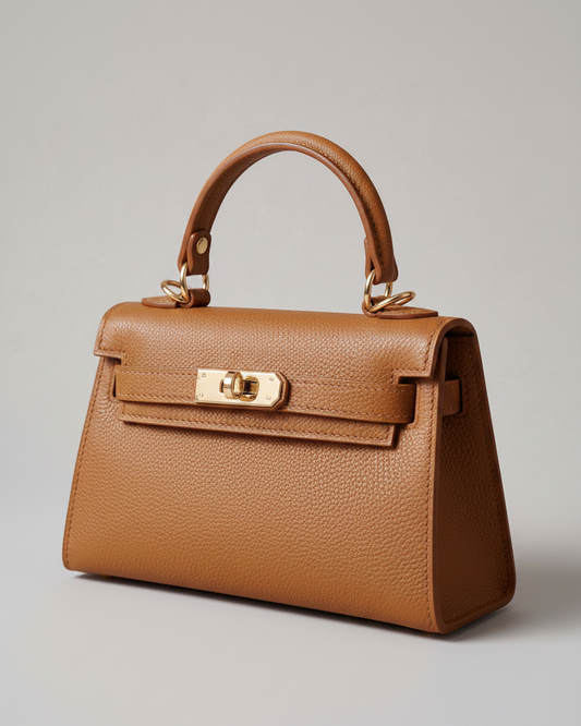 The Mini Kelly-Inspired Epsom Leather Handbag by Clemés
