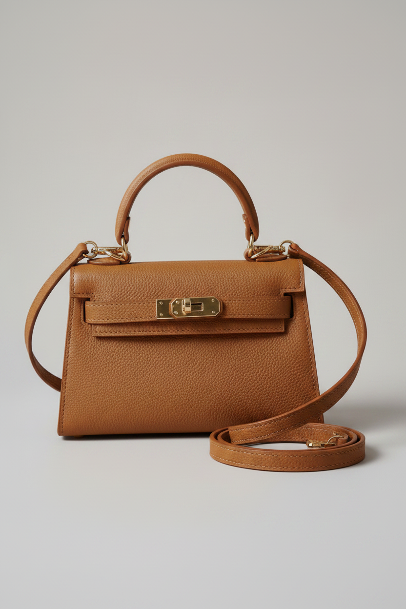 The Mini Kelly-Inspired Epsom Leather Handbag by Clemés
