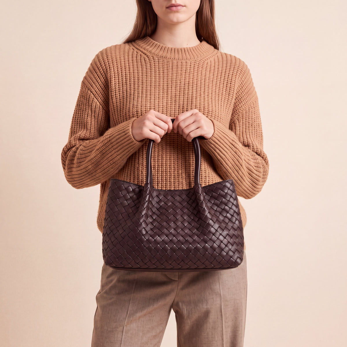Ornella Mini Woven Leather Bag by Clemés