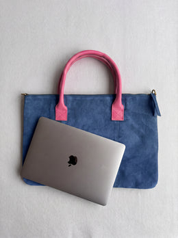 Milano Suede Bag, Blue, by Clemés
