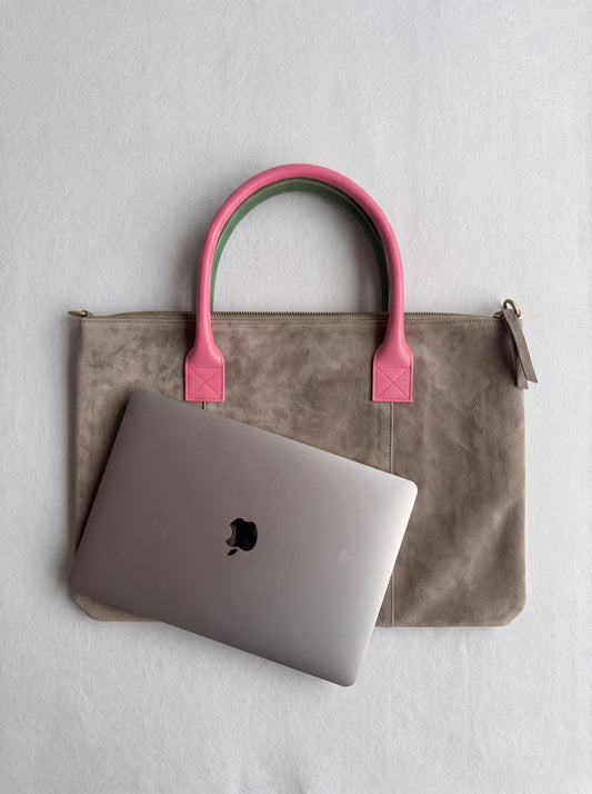 Milano Suede Bag, Taupe, by Clemés