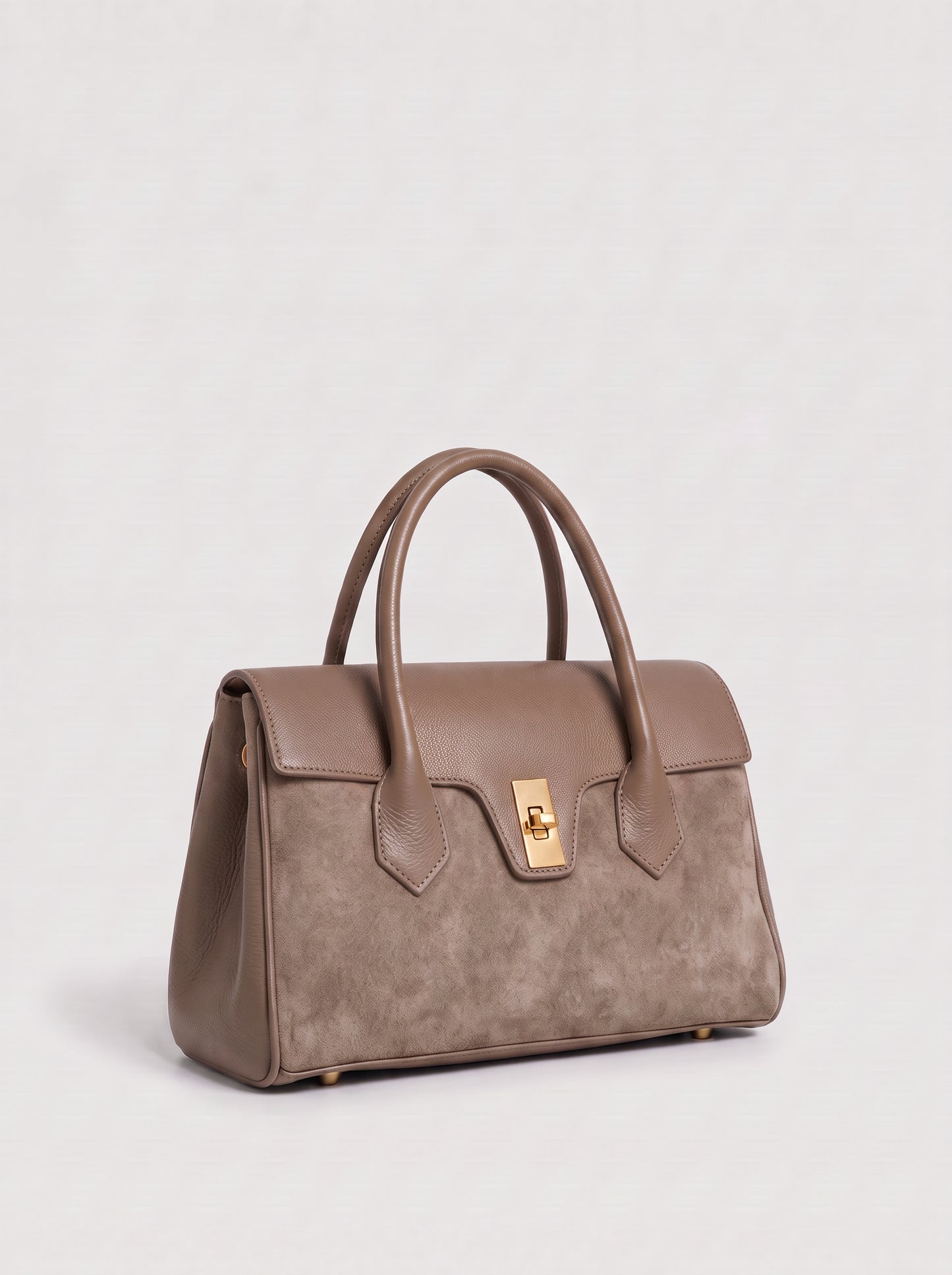 Nina Suede & Leather Satchel Bag by Clemés