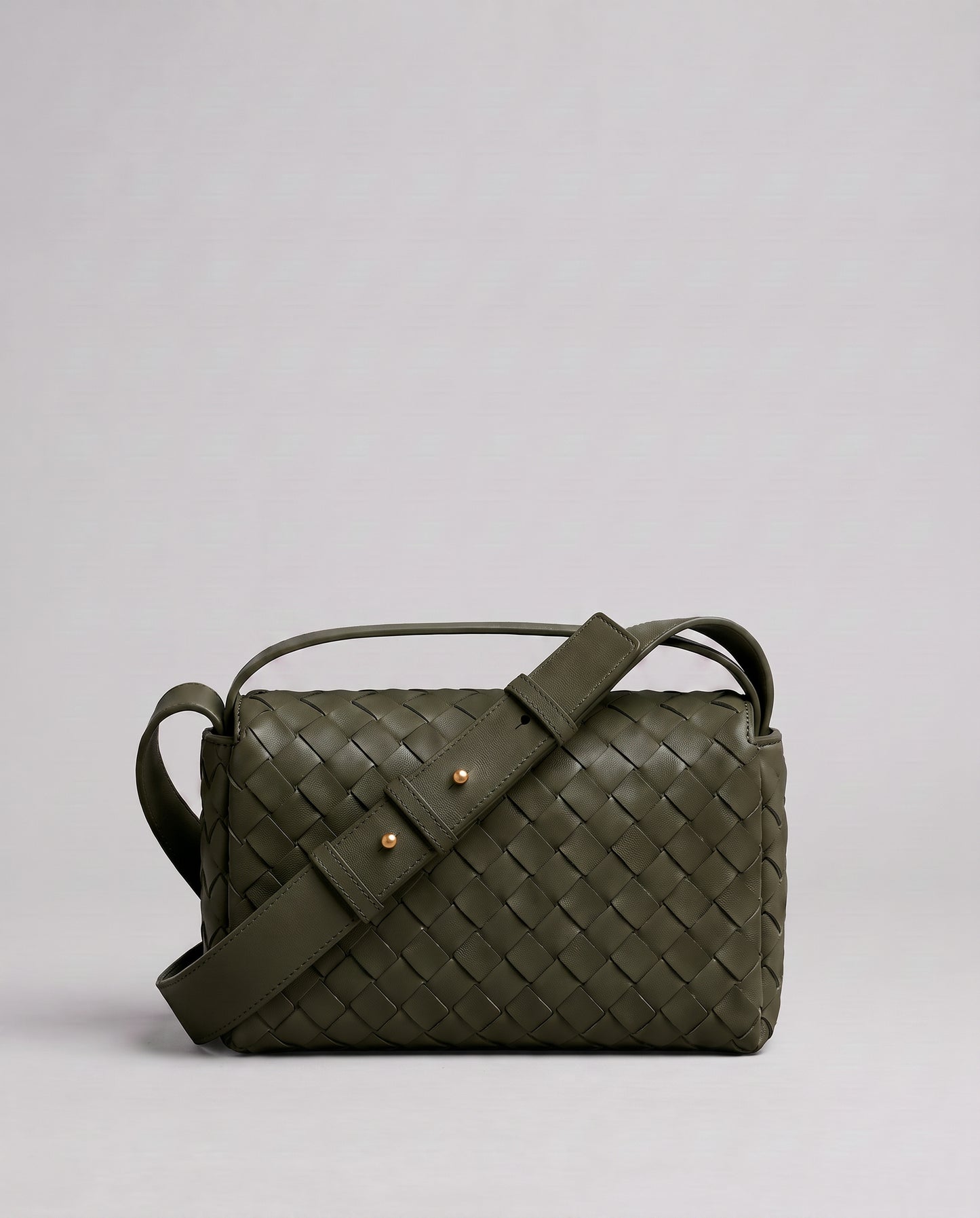 Elettra Woven Leather Crossbody Bag by Clemés