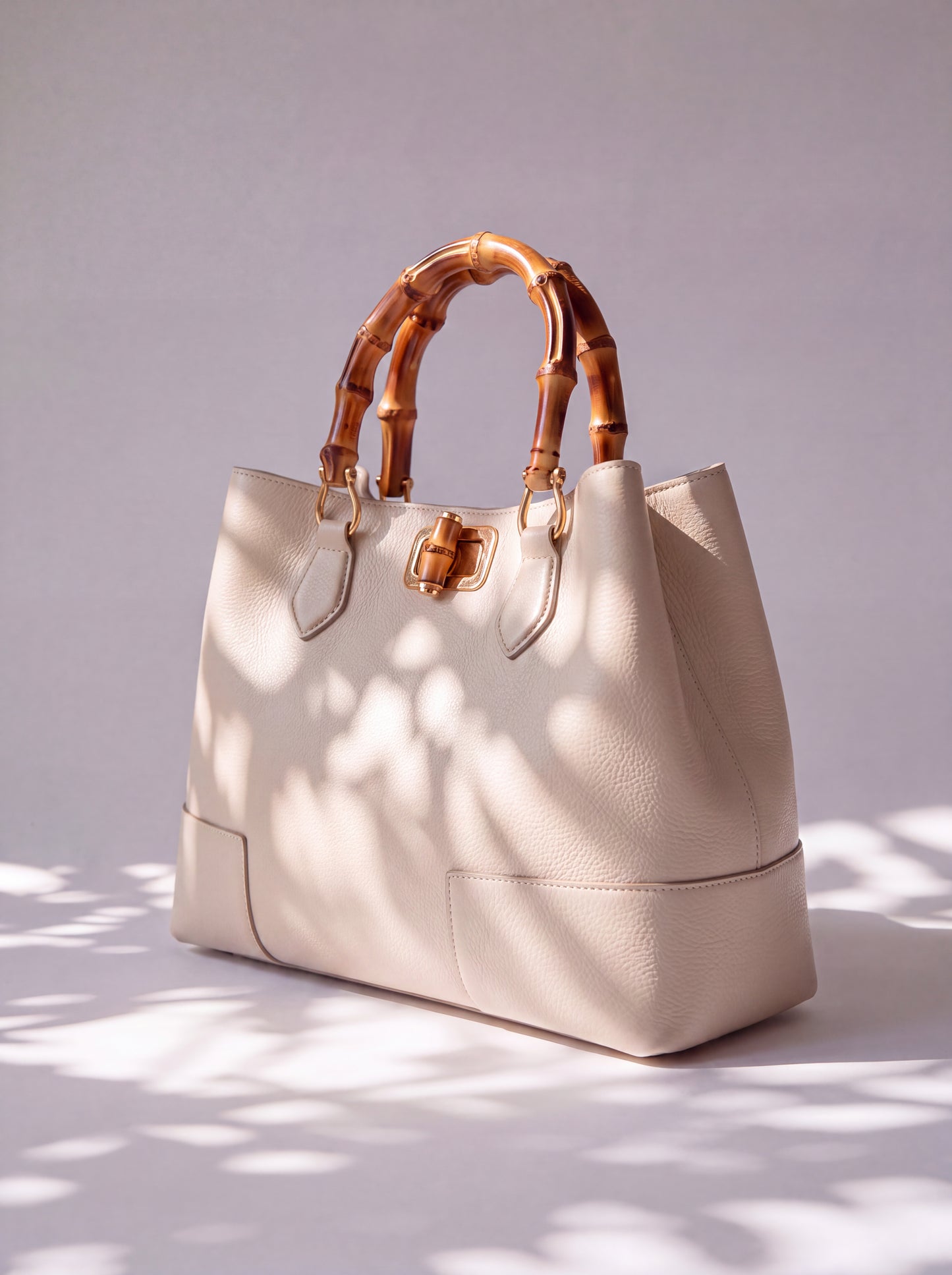 Ginevra Bamboo-Handle Leather Bag by Clemés