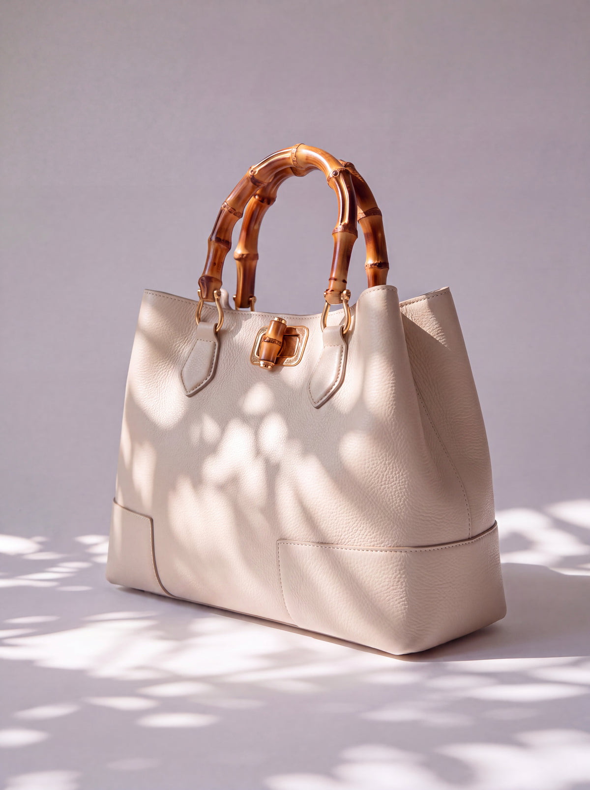 Ginevra Bamboo-Handle Leather Bag by Clemés