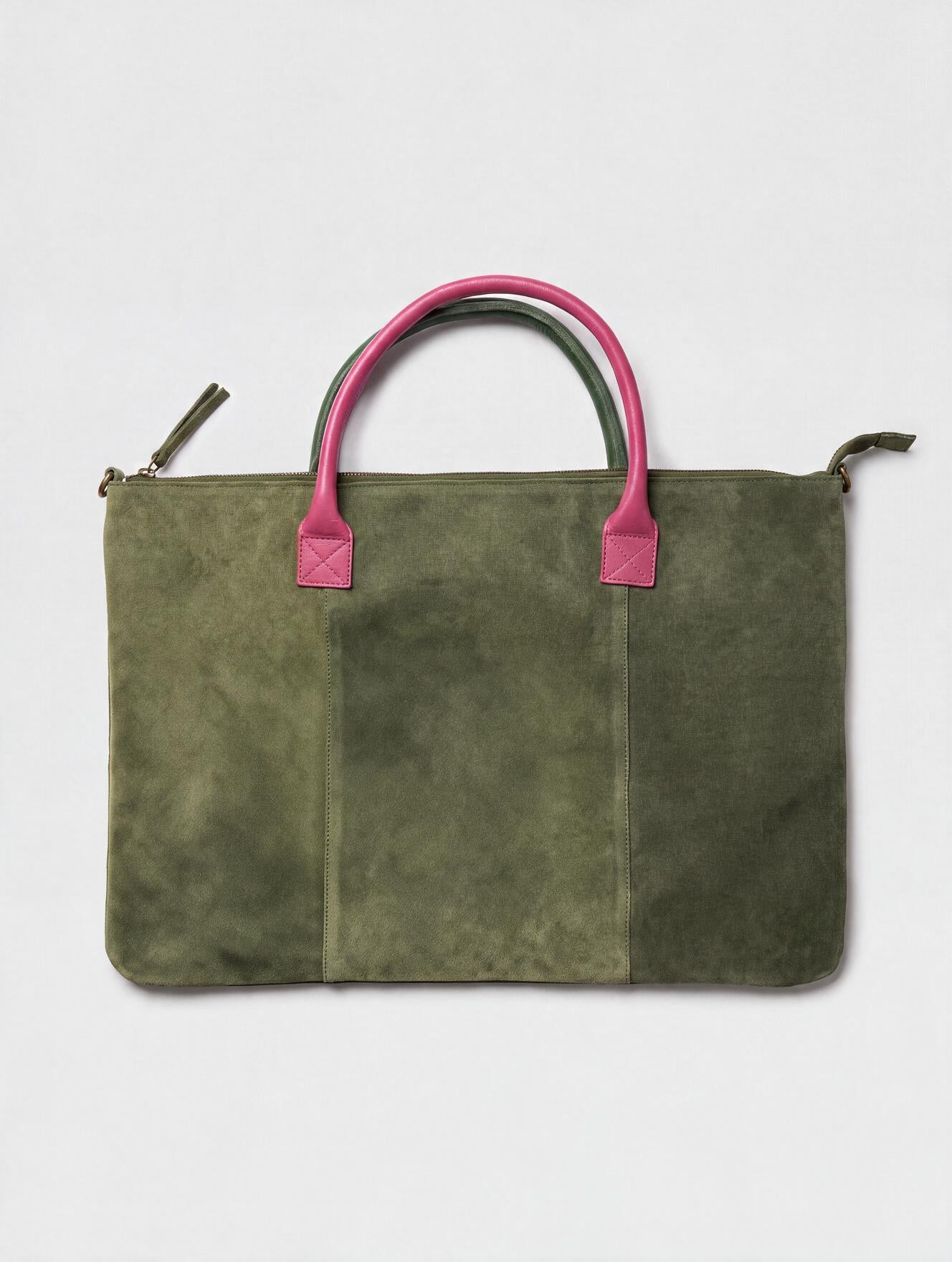 Milano Max Suede Bag, Olive, by Clemés