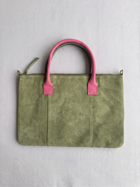Milano Suede Bag, Olive, by Clemés