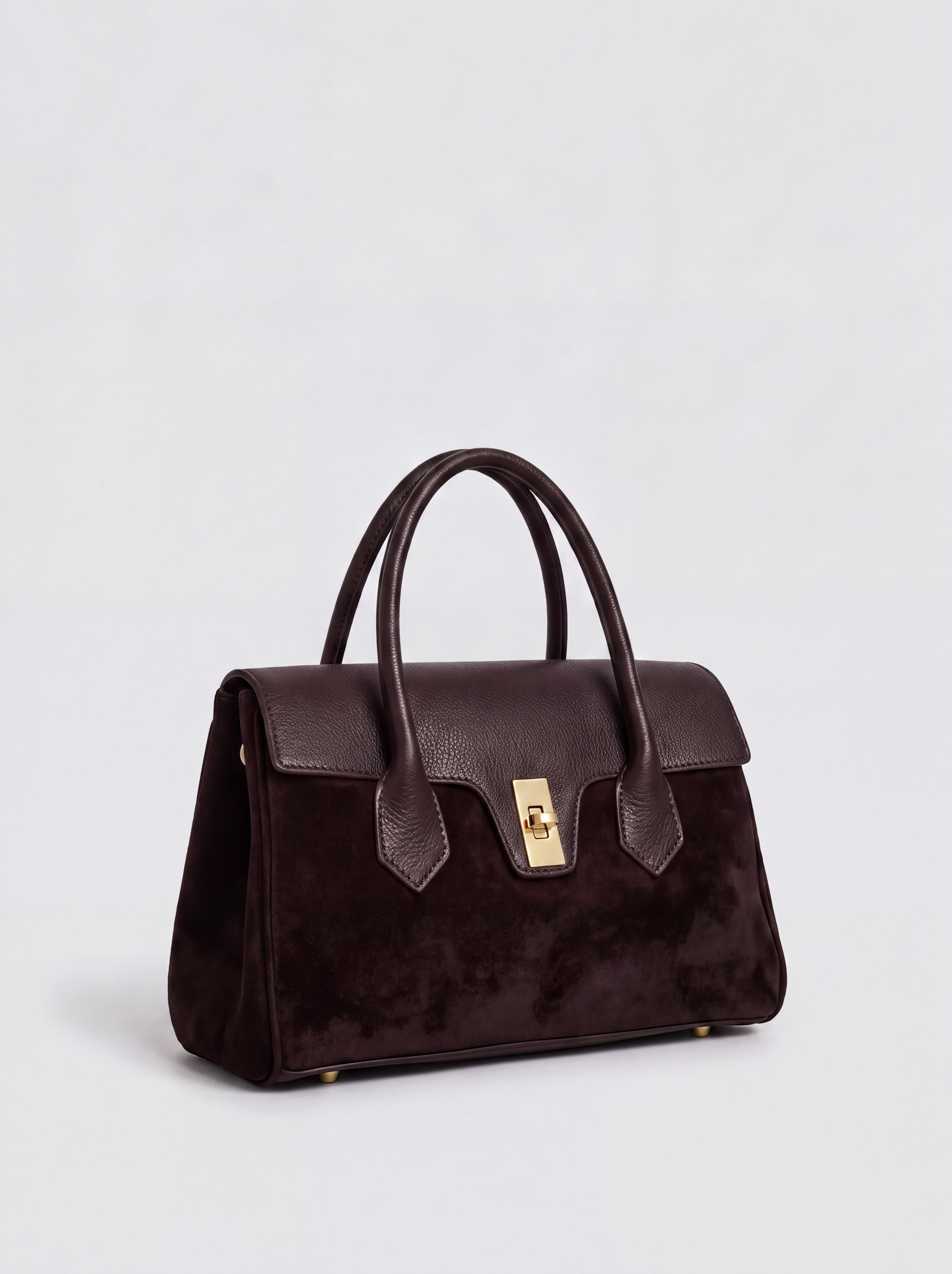 Nina Suede & Leather Satchel Bag by Clemés