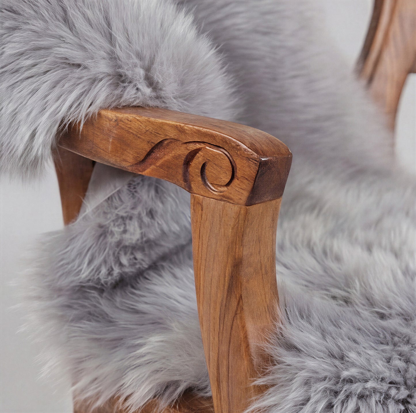 Single X-Large Premium Sheepskin Rug & Throw (W65 x L100 cm), Silver