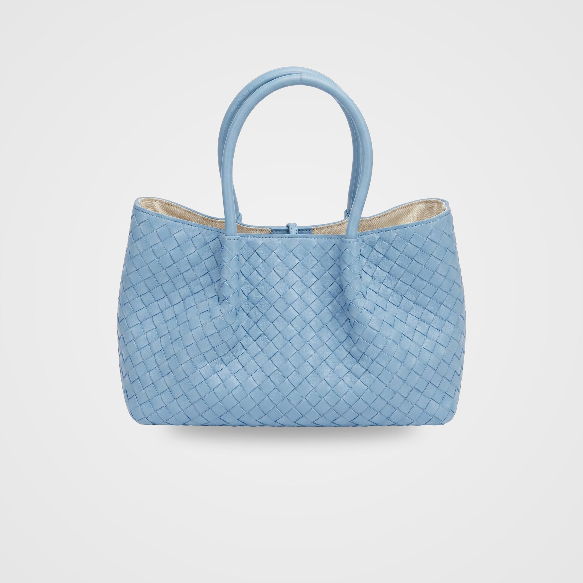 Ornella woven leather bag by Clemés in Forest Green