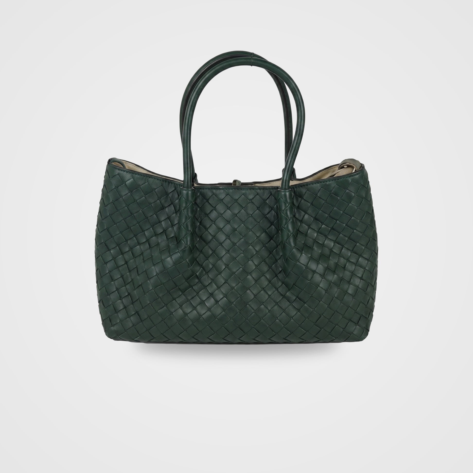 Ornella woven leather bag by Clemés in Sky Blue