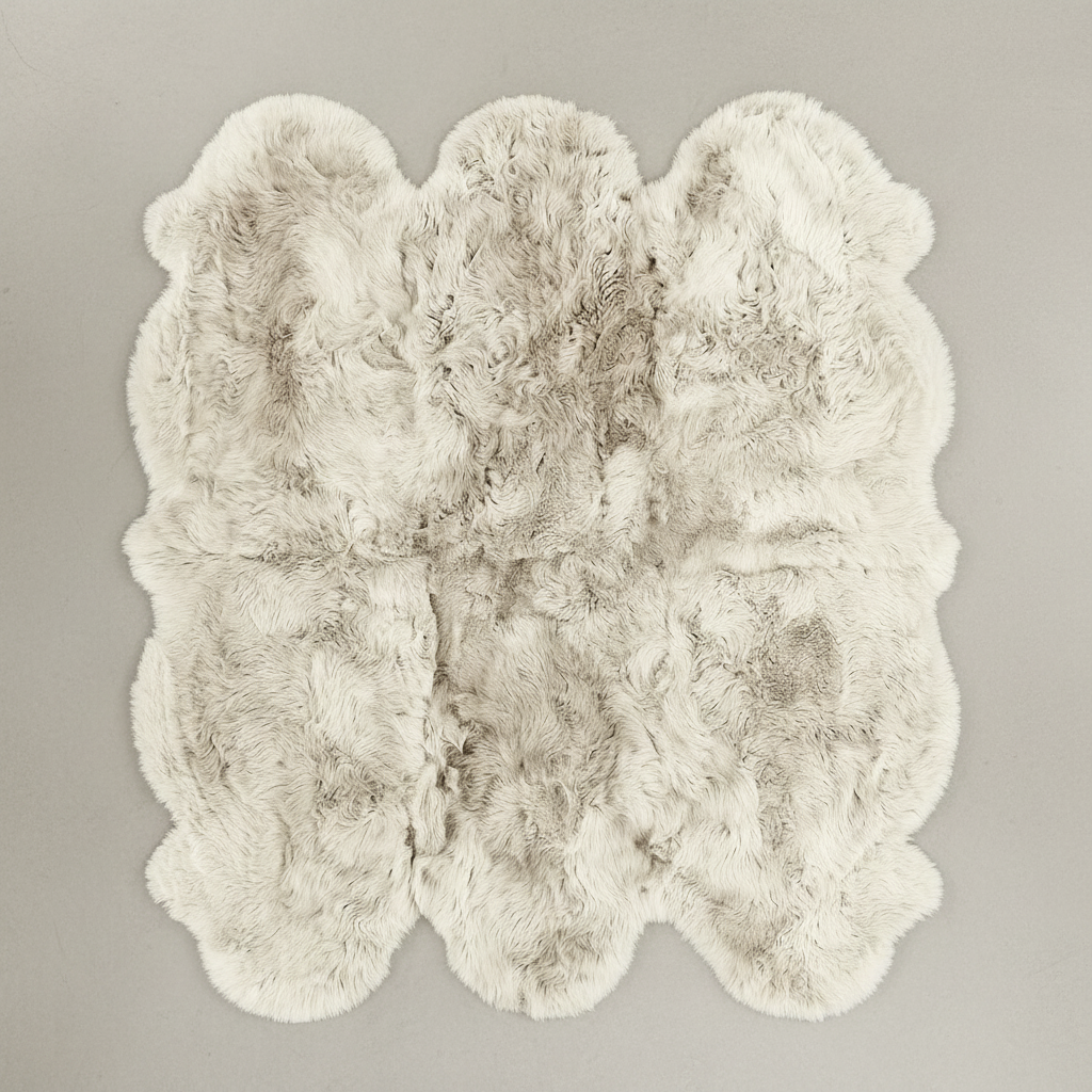Sexto Sheepskin, L180 x W150 cm, X-Large, (Oyster/Cloud Dancer)