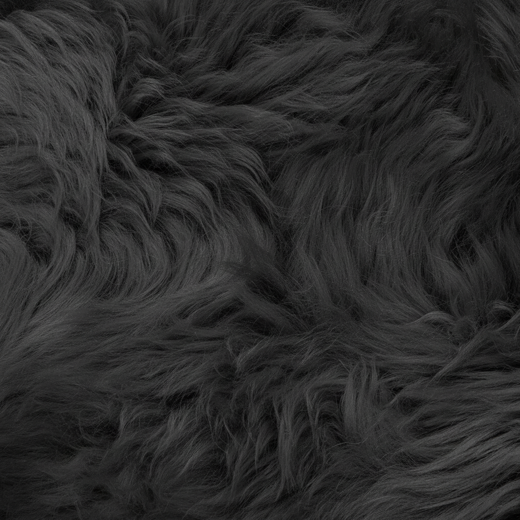 Natural Premium New Zealand Sheepskin Rug & Throw, Double, W65 x L180 cm (Charcoal)